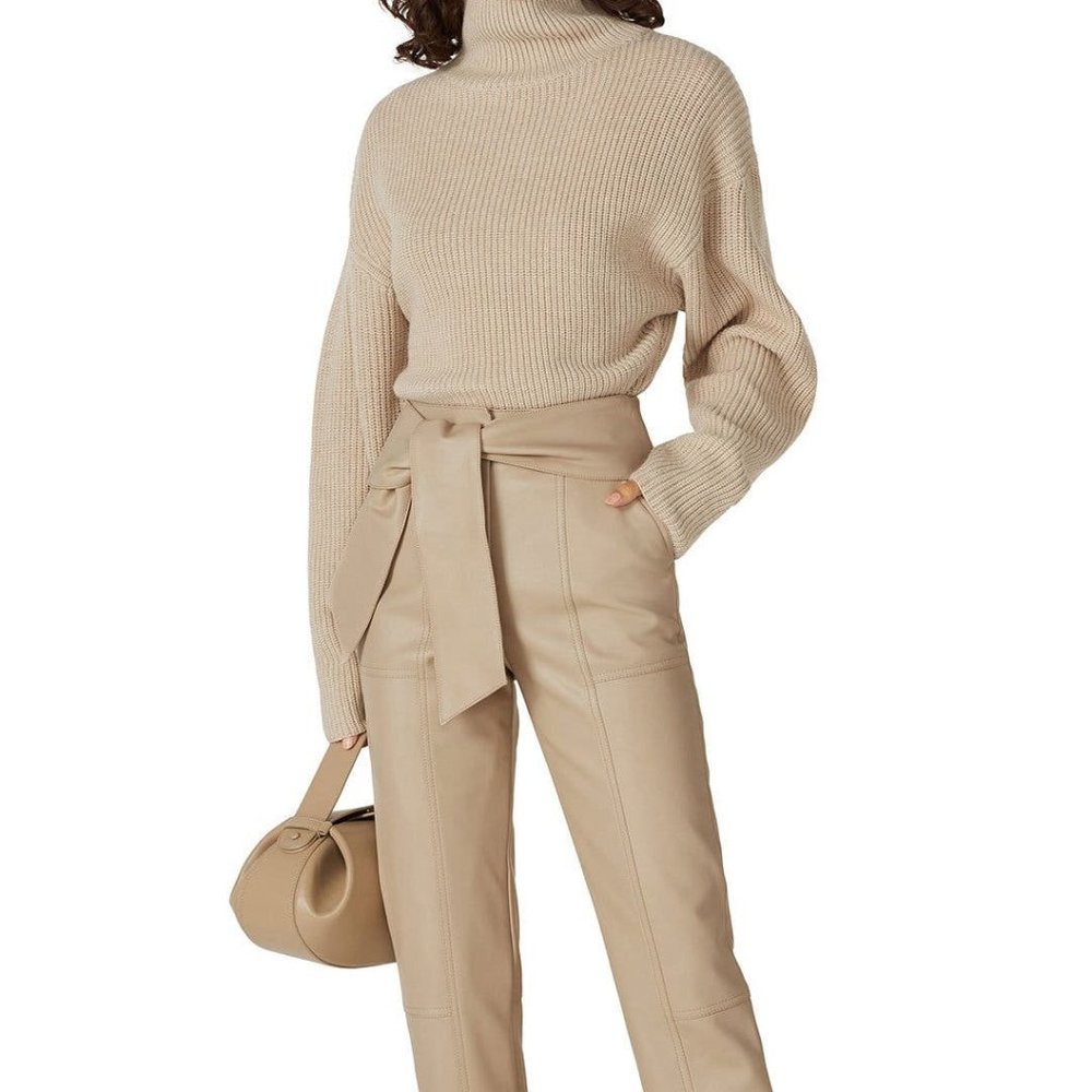 JONATHAN SIMKHAI Size 8 / 10 Vegan-Leather Pants New